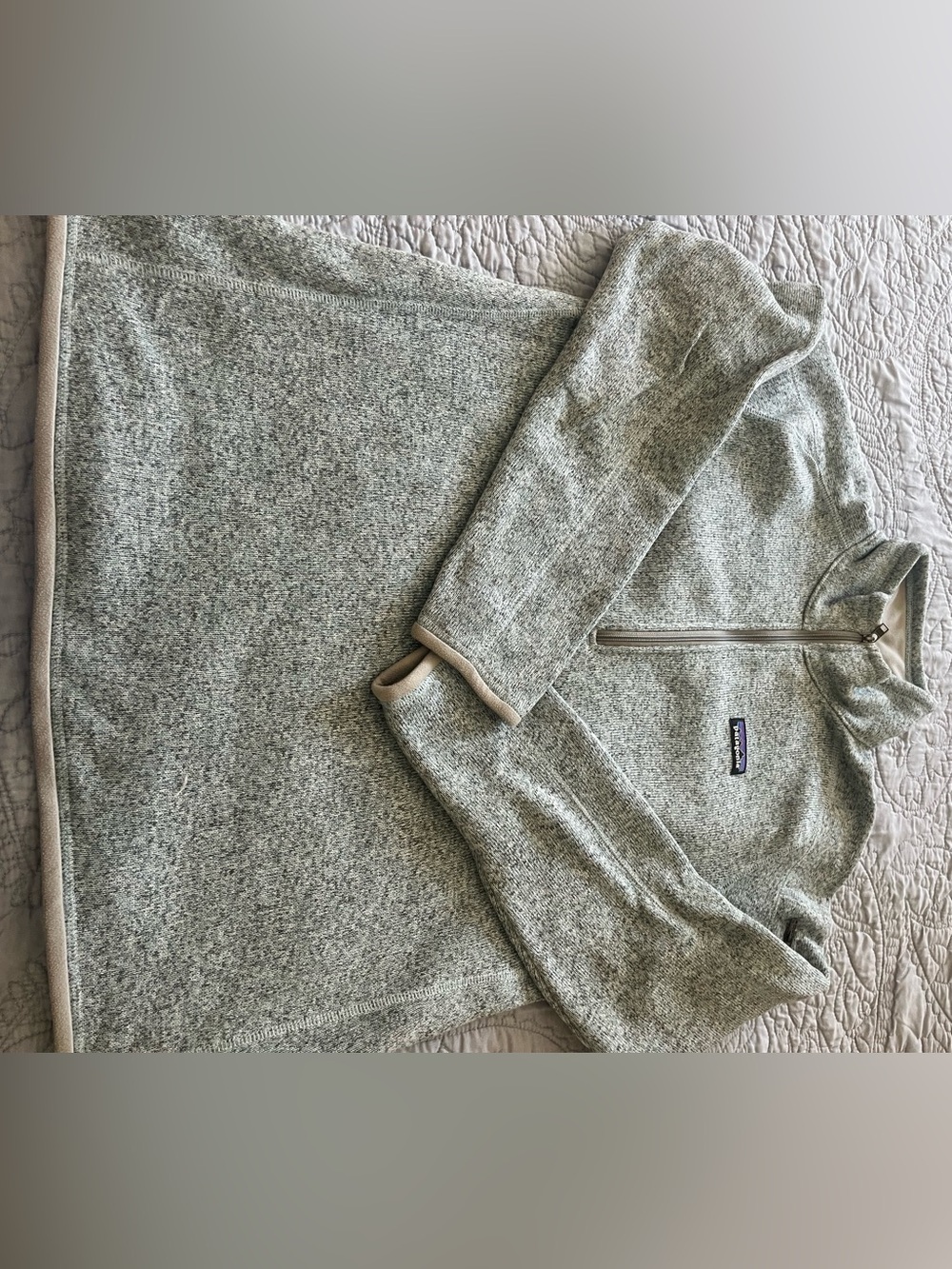 Patagonia Women's Blue/Gray Half-Zip Fleece Pullover